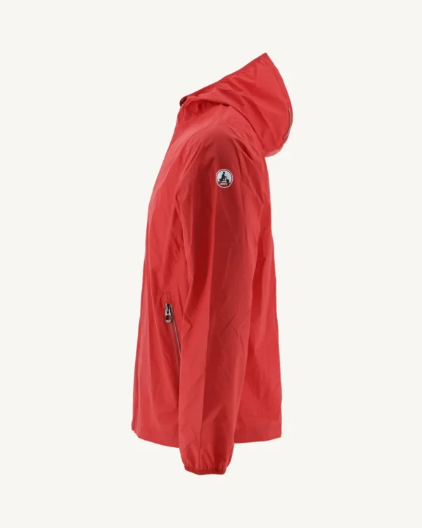 Shop Manila Bright Red Packable Hooded Jacket Men Down Jackets And Jackets