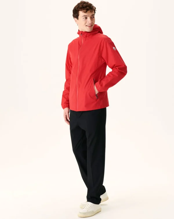 Shop Manila Bright Red Packable Hooded Jacket Men Down Jackets And Jackets