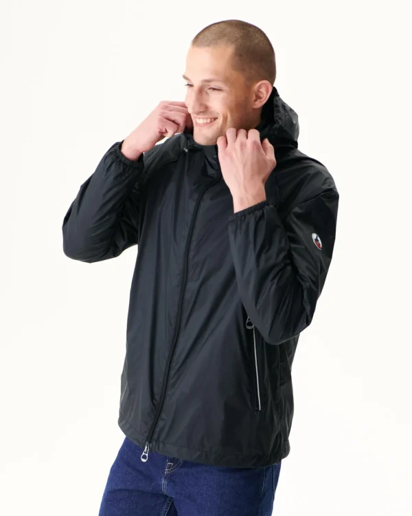 Online Mistral Black Hooded Windbreaker Men Down Jackets And Jackets