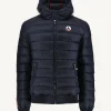 Shop Navy Ankara Great Cold Hooded Down Jacket Men Down Jackets And Jackets