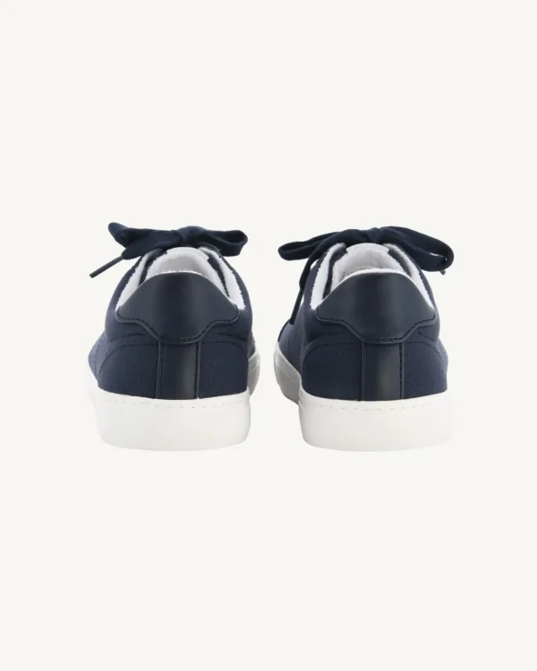 Hot Navy Horizon Canvas Trainers Shoes