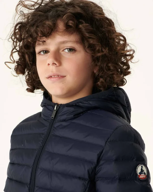 Cheap Navy Hugo Children'S Lightweight Hooded Down Jacket Kids Down Jackets