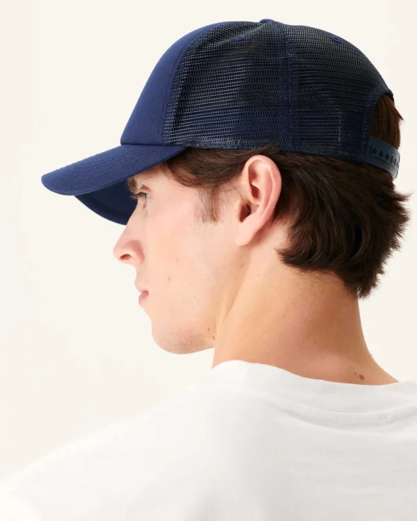 Discount Navy Rise Cotton And Mesh Cap Men Accessories