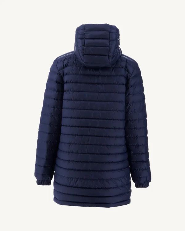 Cheap Navy Roma Reversible Long Down Jacket Women Down Jackets & Jackets