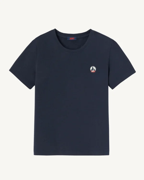 Flash Sale Navy Round Neck Cotton T-Shirt For Children Rio Kids Clothes