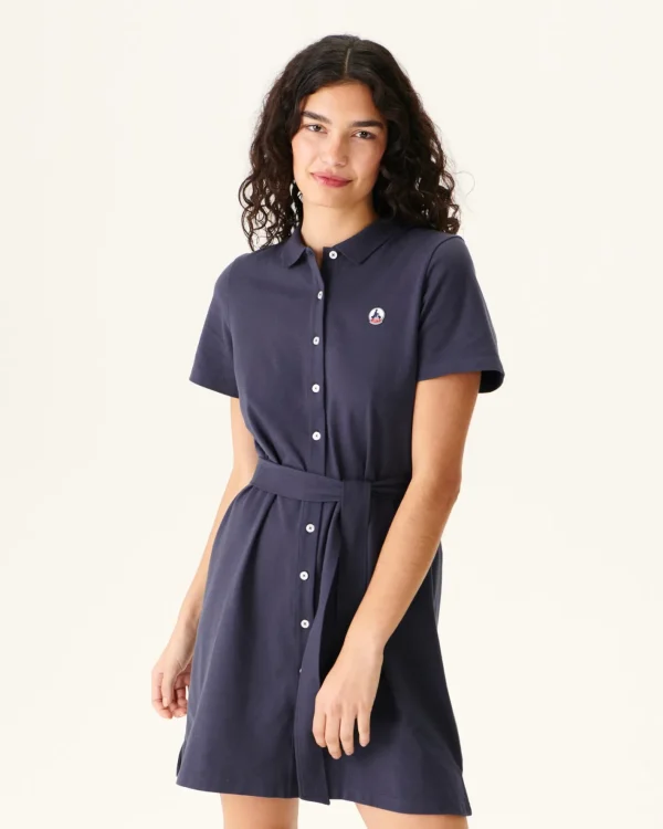 Hot Navy Valencia Polo Dress Women Clothes