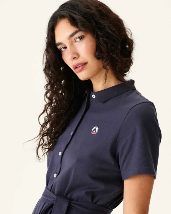 Hot Navy Valencia Polo Dress Women Clothes