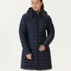 Clearance Navy Vero Long Hooded Puffer Jacket Women Down Jackets & Jackets