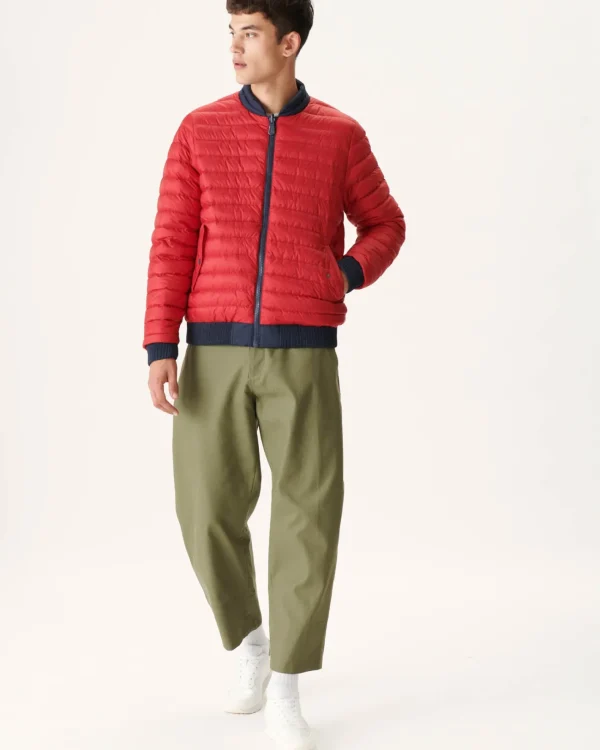 New Navy/Red Bombay Reversible Down Jacket Men Down Jackets And Jackets