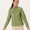 Best Nina Light Khaki Lightweight Padded Jacket Women Down Jackets & Jackets