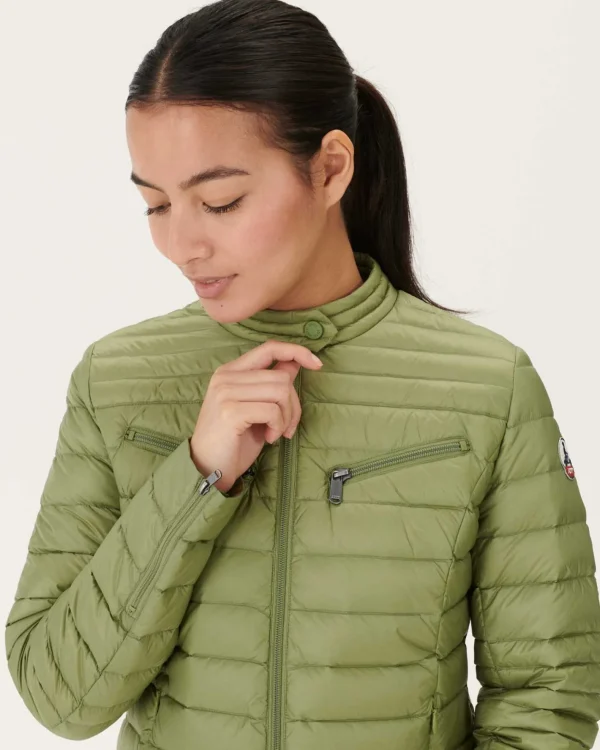 Best Nina Light Khaki Lightweight Padded Jacket Women Down Jackets & Jackets