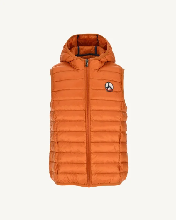 Hot Orange Djam Children'S Sleeveless Down Jacket Kids Down Jackets