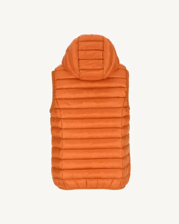 Hot Orange Djam Children'S Sleeveless Down Jacket Kids Down Jackets