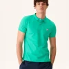 New Organic Cotton Polo Shirt Green Marbella Men Clothes