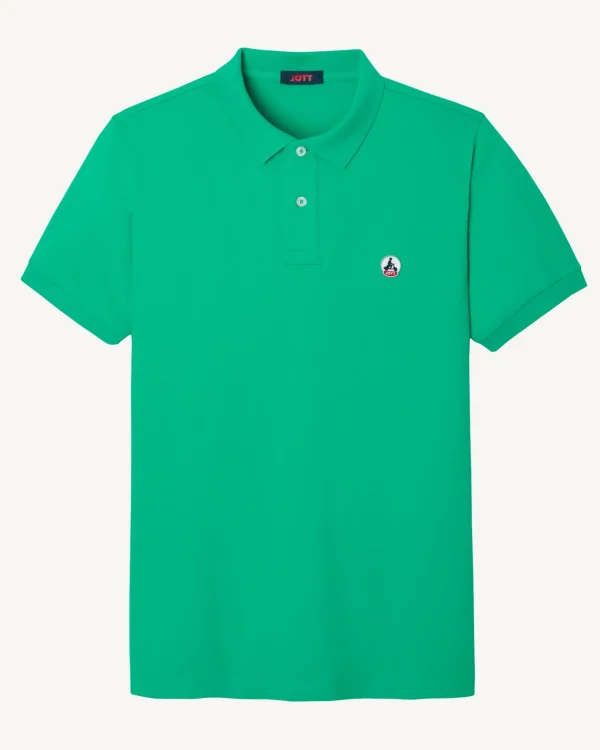 New Organic Cotton Polo Shirt Green Marbella Men Clothes