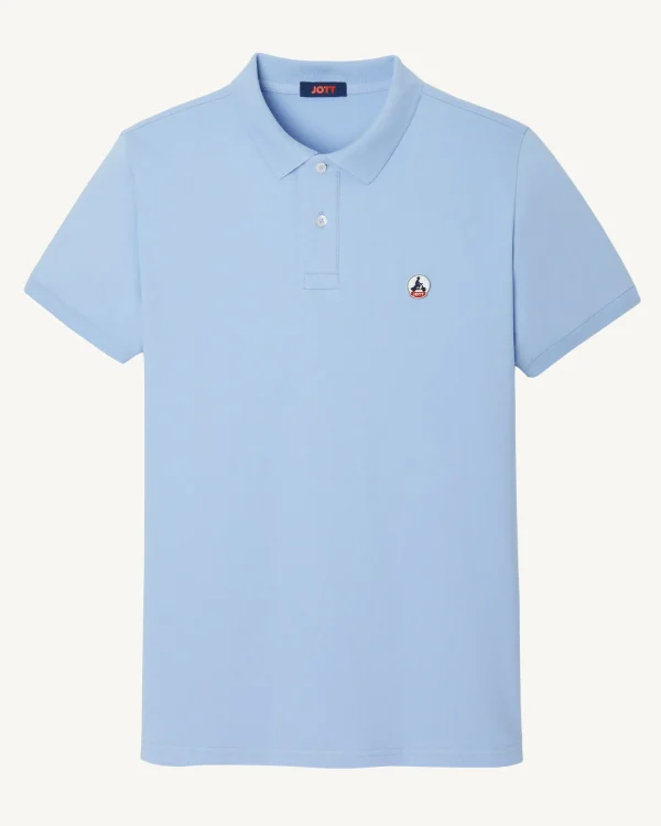 Cheap Organic Cotton Polo Shirt Light Blue Marbella Men Clothes