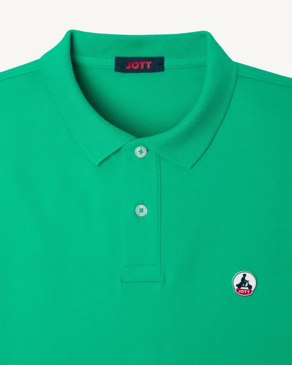 New Organic Cotton Polo Shirt Green Marbella Men Clothes