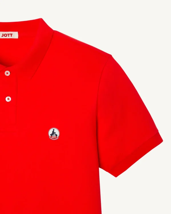 Sale Organic Cotton Polo Shirt Bright Red Marbella Men Clothes