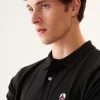 New Organic Cotton Polo Shirt Black Marbella Men Clothes