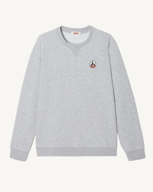 Shop Organic Cotton Sweatshirt Heather Gray Elvas Women Clothes