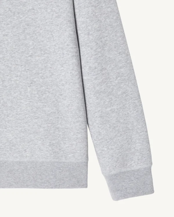 Shop Organic Cotton Sweatshirt Heather Gray Elvas Women Clothes