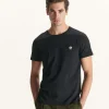 Hot Organic Cotton T-Shirt Black Pietro Men Clothes