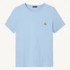 New Organic Cotton T-Shirt Light Blue Pietro Men Clothes