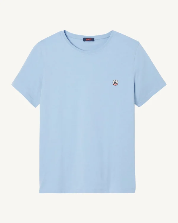 New Organic Cotton T-Shirt Light Blue Pietro Men Clothes