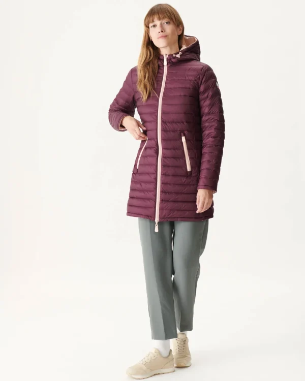 Cheap Pale Pink/Moscow Aubergine Reversible Down Jacket Women Down Jackets & Jackets