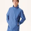 Outlet Pocketable Raincoat Denim Blue Stockholm Men Down Jackets And Jackets