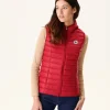 Shop Red Mali Light Sleeveless Padded Jacket Women Down Jackets & Jackets