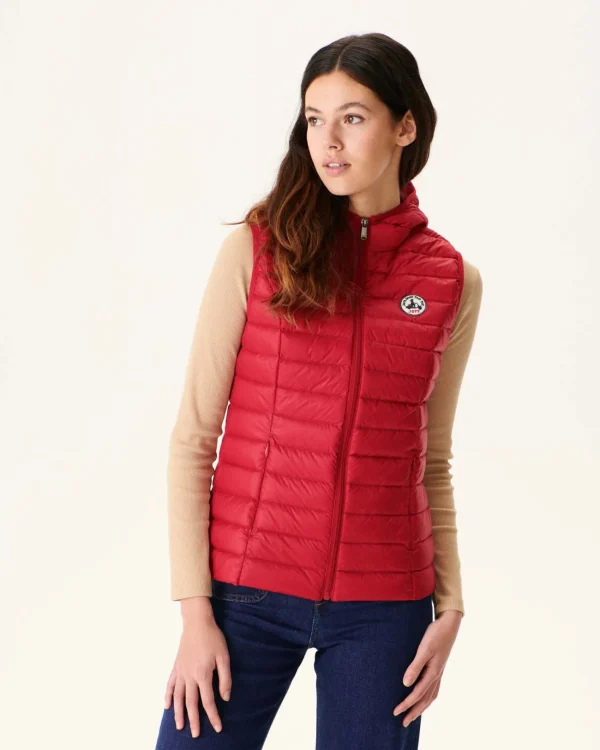 Shop Red Mali Light Sleeveless Padded Jacket Women Down Jackets & Jackets