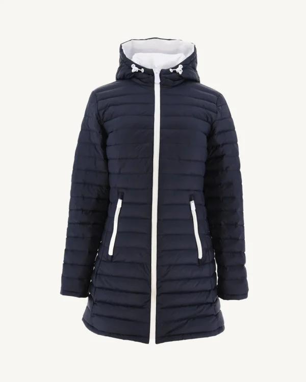 Flash Sale Reversible Down Jacket White/Moscow Navy Women Down Jackets & Jackets