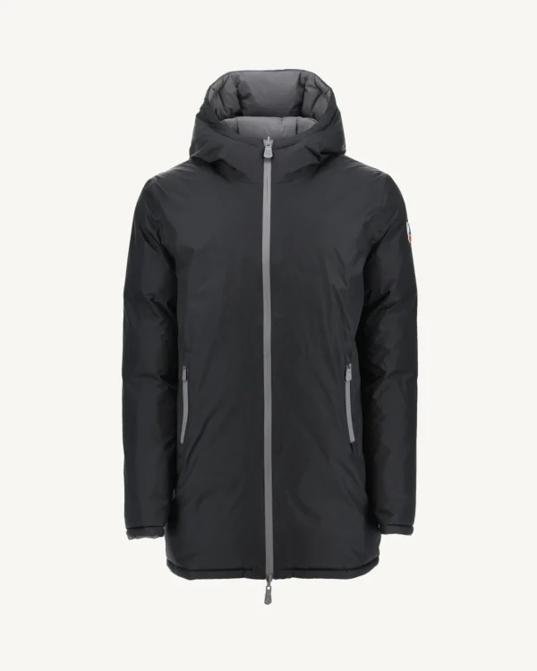 Hot Reversible Extreme Cold Hooded Down Jacket Black/Anthracite Toronto Men Down Jackets And Jackets