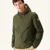 Hot Reversible Hooded Down Jacket Army/Light Khaki Bergen Men Down Jackets And Jackets