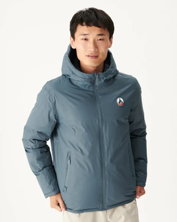 Fashion Reversible Hooded Down Jacket Great Cold Blue/Navy Aspen Men Down Jackets And Jackets