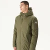 Sale Reversible Hooded Down Jacket Great Cold Army/Beige Toronto Men Down Jackets And Jackets