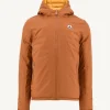 Clearance Reversible Hooded Down Jacket Caramel/Mustard Bergen Men Down Jackets And Jackets