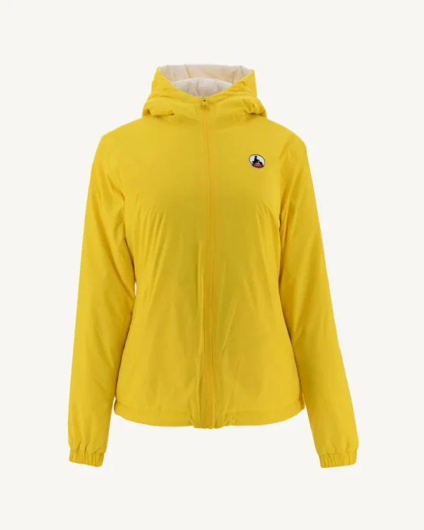 Sale Reversible Hooded Down Jacket Ultralight Lemon/Ecru Kara Women Down Jackets & Jackets