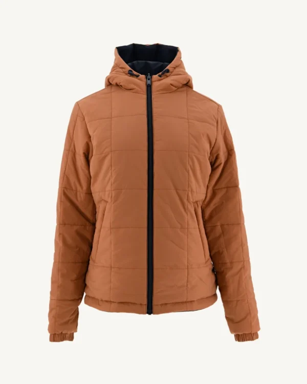 Best Reversible Hooded Down Jacket Ultralight Navy/Camel Kara Women Down Jackets & Jackets