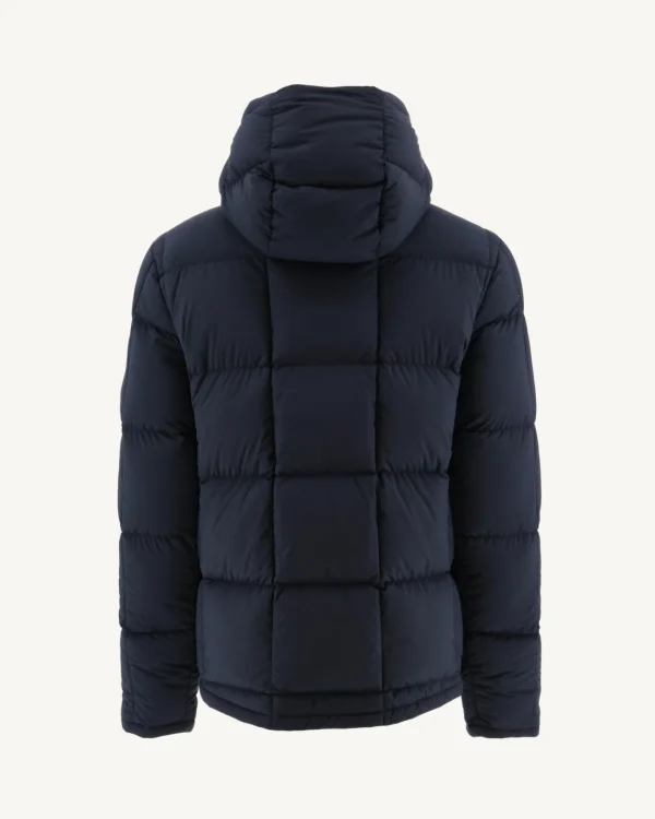 Fashion Reversible Hooded Down Jacket Great Cold Blue/Navy Aspen Men Down Jackets And Jackets