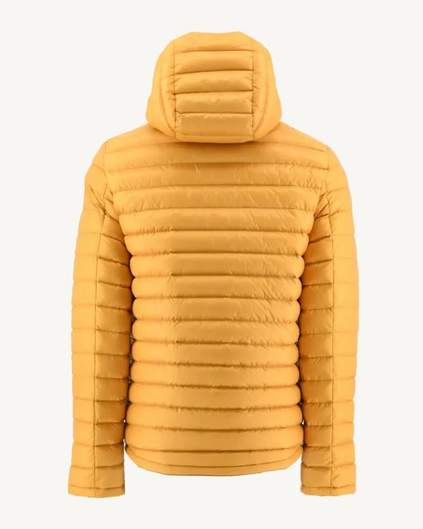 Clearance Reversible Hooded Down Jacket Caramel/Mustard Bergen Men Down Jackets And Jackets