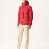 Store Reversible Hooded Down Jacket Navy/Red Bergen Men Down Jackets And Jackets