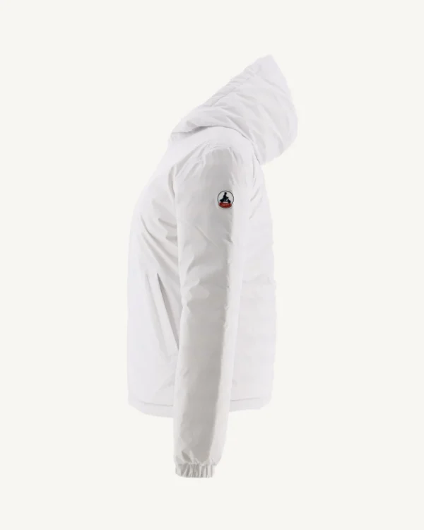 Clearance Reversible Hooded Down Jacket White/Vienna Anthracite Women Down Jackets & Jackets