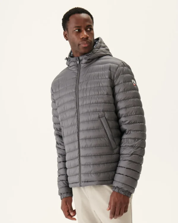 Outlet Reversible Hooded Down Jacket Monogram Anthra/Anthra Bergen Men Down Jackets And Jackets