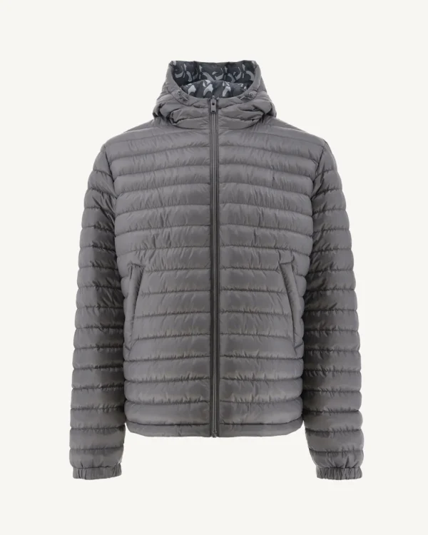 Outlet Reversible Hooded Down Jacket Monogram Anthra/Anthra Bergen Men Down Jackets And Jackets