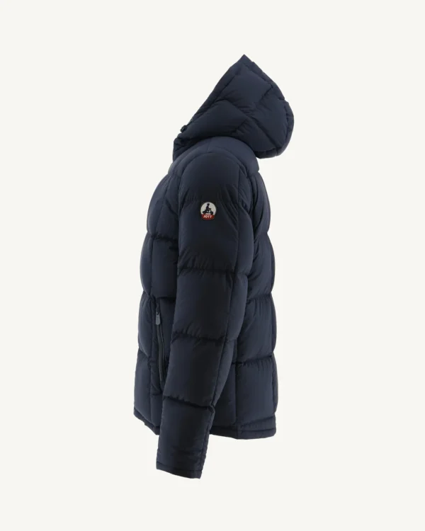 Fashion Reversible Hooded Down Jacket Great Cold Blue/Navy Aspen Men Down Jackets And Jackets