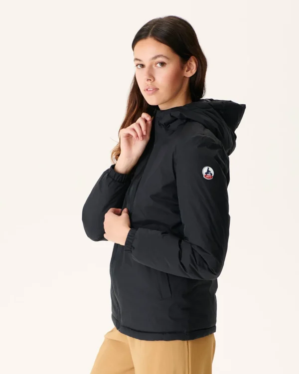 Sale Reversible Hooded Puffer Jacket Noir Vienne Women Down Jackets & Jackets