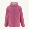 New Reversible Ultralight Down Jacket With Hood Intense Pink/Light Pink Ch Kids Down Jackets