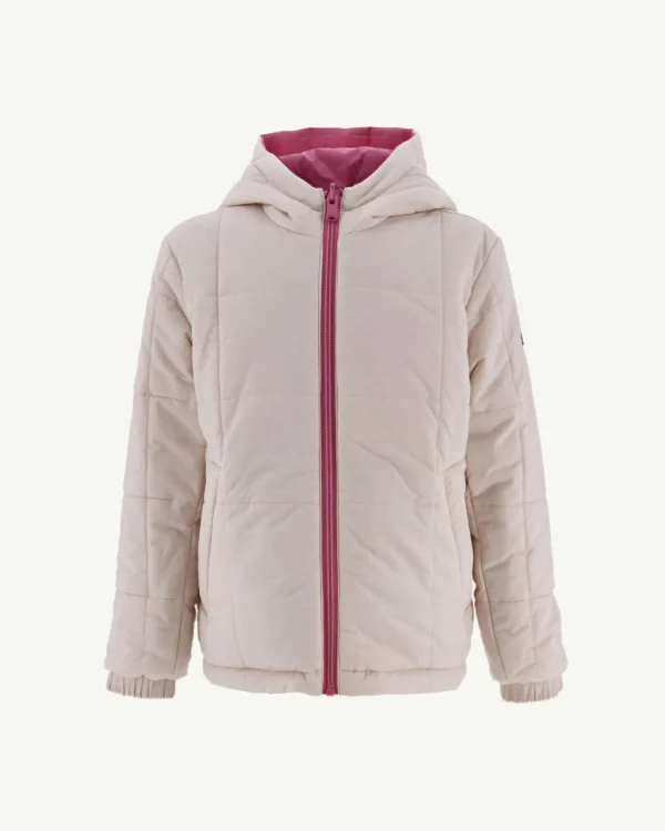 New Reversible Ultralight Down Jacket With Hood Intense Pink/Light Pink Ch Kids Down Jackets